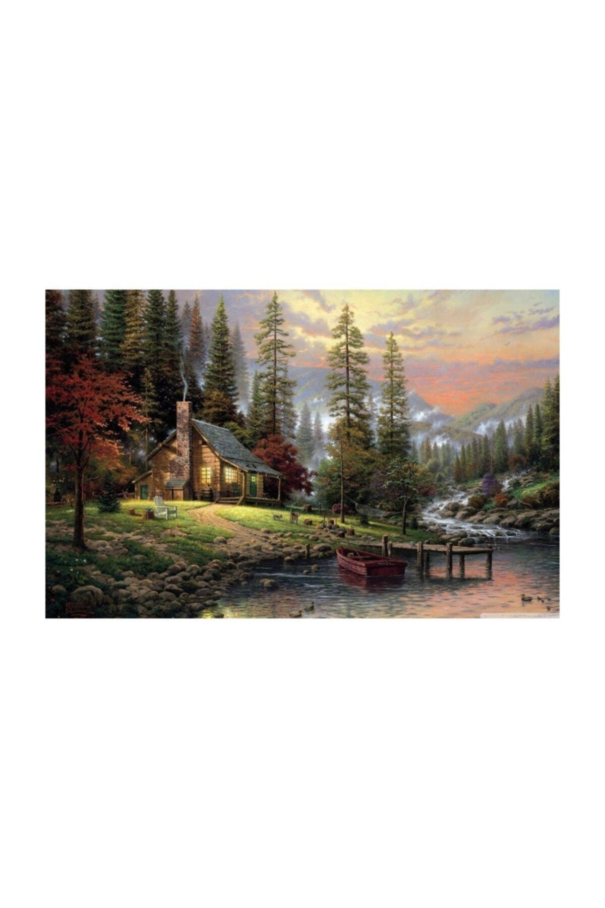 Bos Huis Scenic Foto Canvas Tafel 70X100 Cm