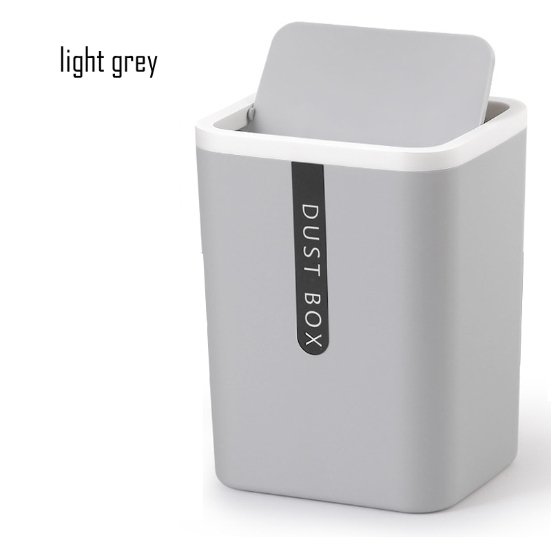 Mini lixeira de lixo criativo, cesto de lixo de mesa para casa, suprimentos para escritório, caixa de lixo para artigos diversos: light grey