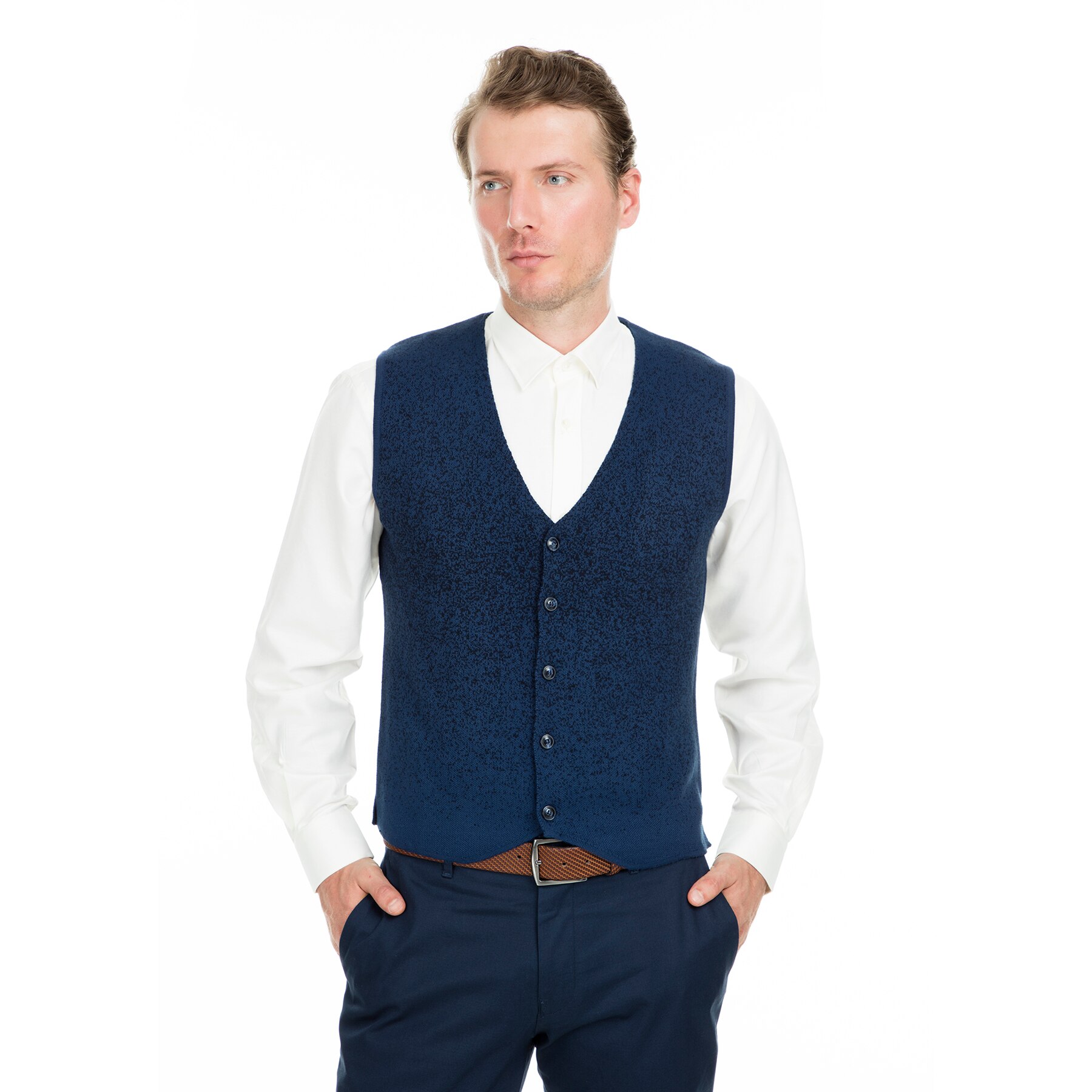 Buratti Chaleco de hombre 430YEKY: Dark Blue Navy Blue / M