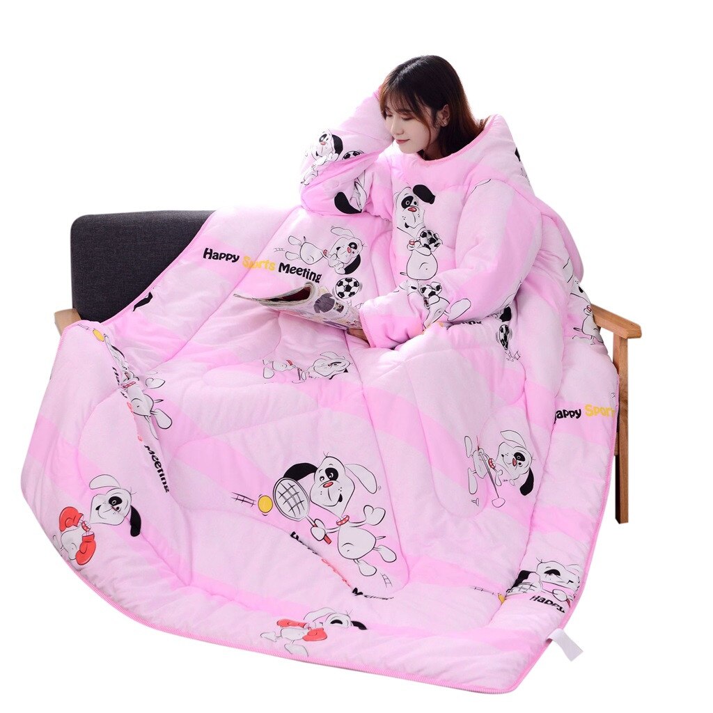 Hiver couettes paresseux couette avec manches famille jeter couverture Cape Cape sieste couverture dortoir manteau couverture #0217g10