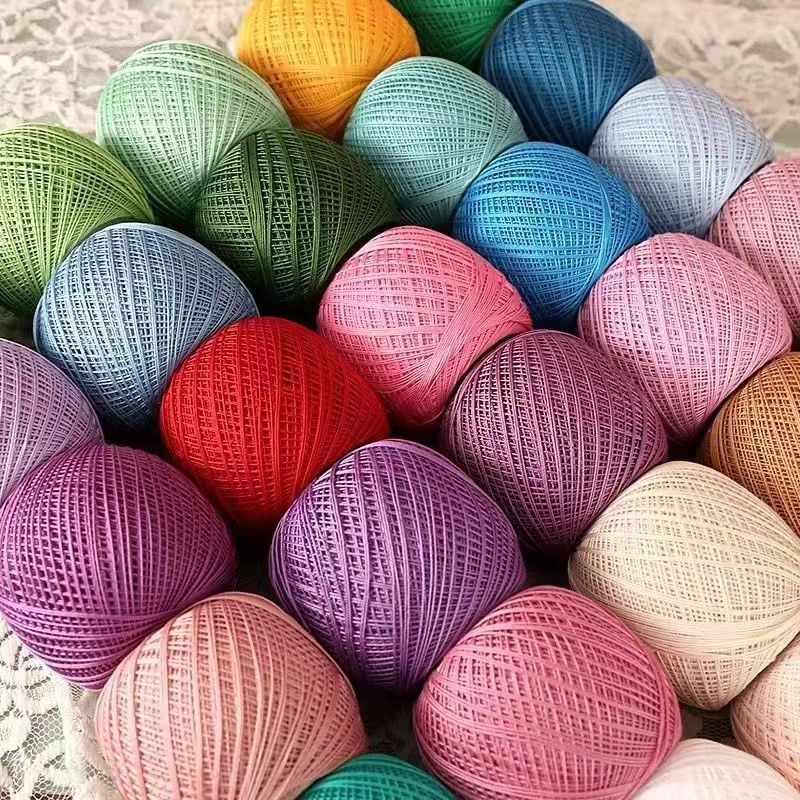 Size e 6,  lace yarn, cotton, crochet yarn, colorful thread, ball, handmade embroidery, cross stitch, needle lace, diy crochet dolls