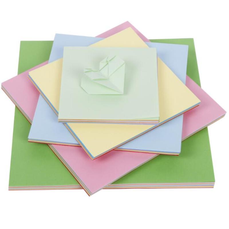 100 pièces carré Origami papier Double côtés solide couleur pliage papier multicolore enfants à la main bricolage Scrapbooking artisanat décor