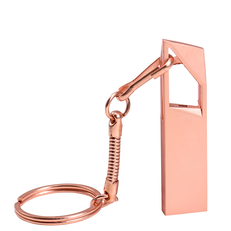 Usb flash drives flash memory card 32gb 8gb 4gb16gb128gb 128gb flash metal pen key logo pendrive stick U disk: 128GB / Rose gold