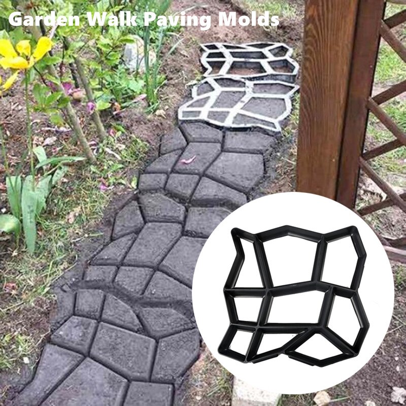 Hage gang fortau betong mugg hage fortau mold diy manuelt sement murstein stein veien former path mate hageverktøy