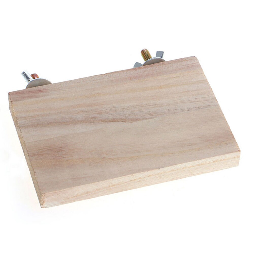 Madera Natural loro jaula para pájaros perchas soporte plataforma periquitos y mascotas de madera Budgie juguetes suministros colgantes 13cm x 9cm