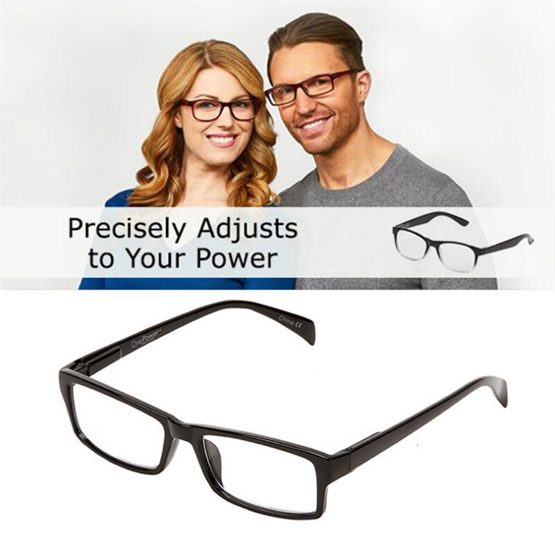 Newest Mulifocal One Power Readers Women Men Auto Adjusting Bifocal Reading Glasses +50 To +250