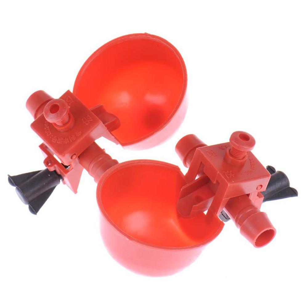 5/10 pcs Chicken drinking Cups Quail waterer bowls red glass Animal husbandry tools Automatic Bird Coop Feeder Drinking Cups