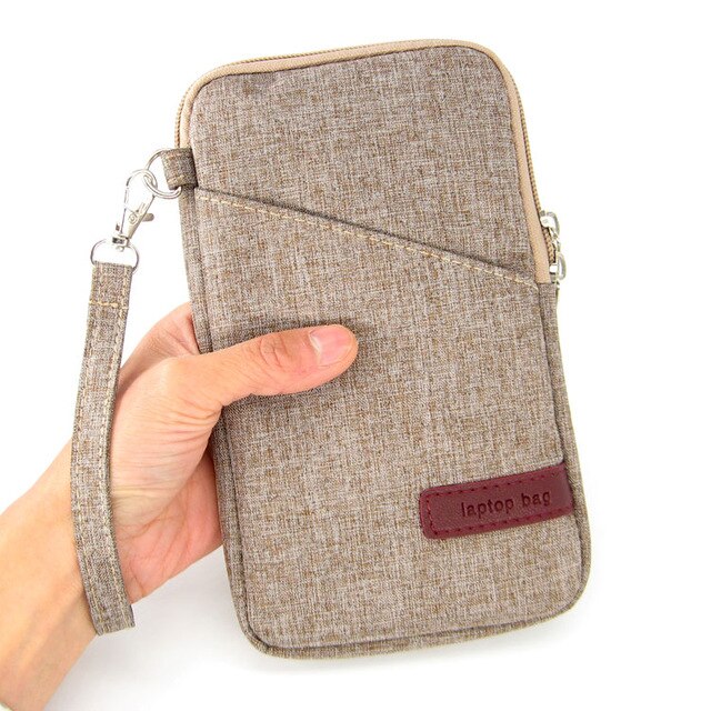 Upslon Laptop Sleeve Bag Voor GPD Pocket WIN 2 WIN2 7 Inch Mini Laptop UMPC Windows 10 Systeem Notebook Tas liner Beschermhoes: Brown