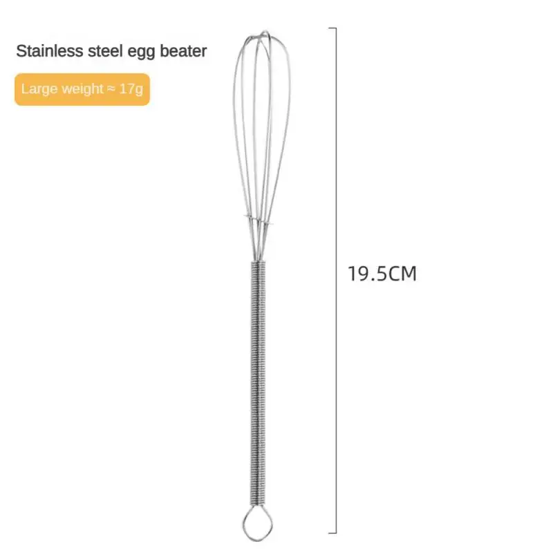 Crèmekleurige Vierkleurige Fijne Staaldraad Ophangende Verstevigingsring Kleine En Voortreffelijke Keukengereedschap Mini-Eierklopper: YELLOW