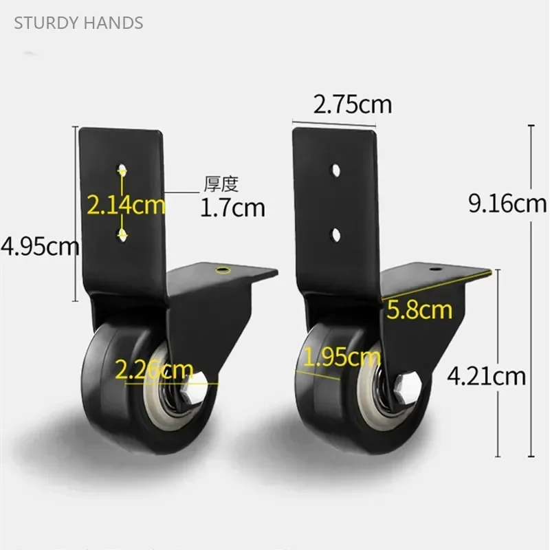 2 Stuks Meubelen Caster Wiel Nachtkastje Universele Roller Slider Directionele Katrol Stille Besturing Bewegende Glijdende Wielen Wiel