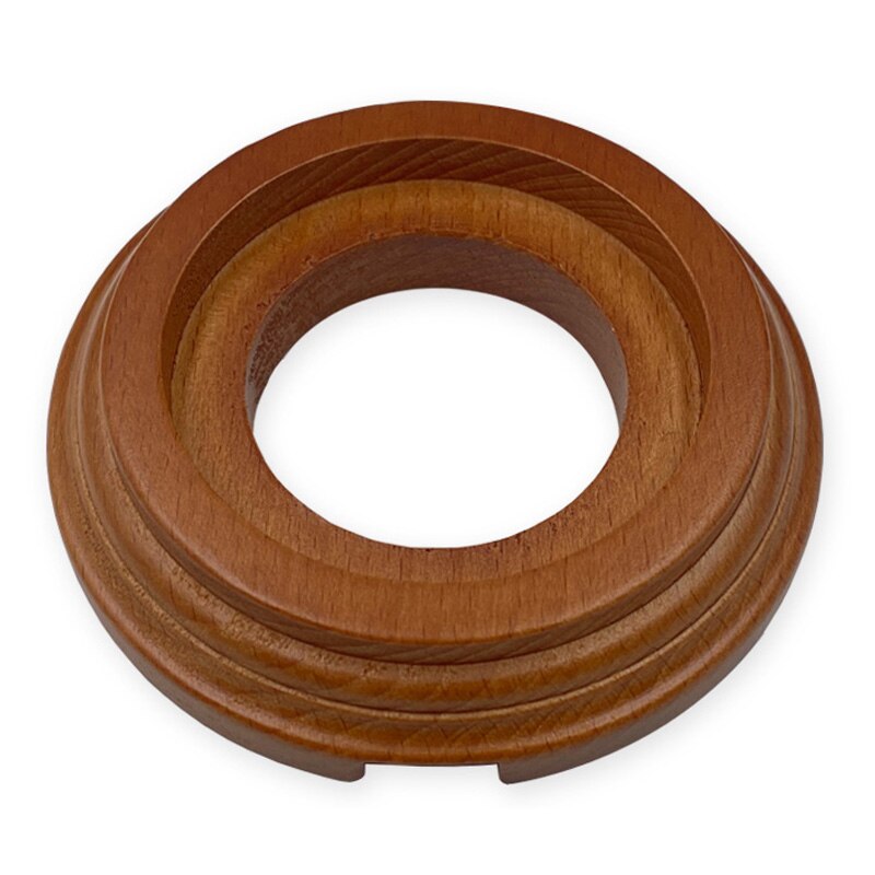 Switch Accessories Wooden Base Round Hole Diameter 72 mm Retro Switch Socket Wooden Base Brown Primary Wood Color