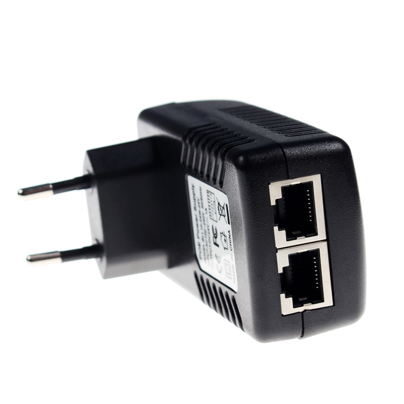 Surveillance Cctv Security 48V 0.5A 24W Poe Stekker Poe Injector Ethernet Adapter Ip Camera Telefoon Poe Power supply Us Eu Plug