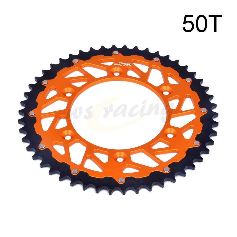 42T 45T 48T 50T 52T Posteriore Pignone Catena per KTM EXC EXCF SX XCW XCFW MXC SXS SXF XC XCF SMR SMC 125 144 150 200 250 duca 790 LC4: 50T arancia