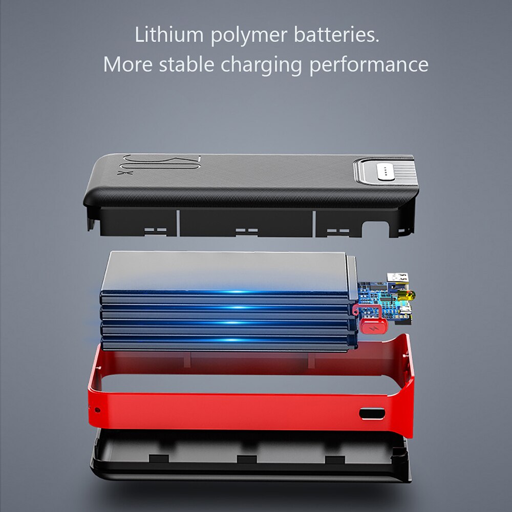 FERISING 30000mAh Power Bank LED Digital Display Dual USB External 30000 mah Pover banks Battery Portable Powerbank for Xiaomi