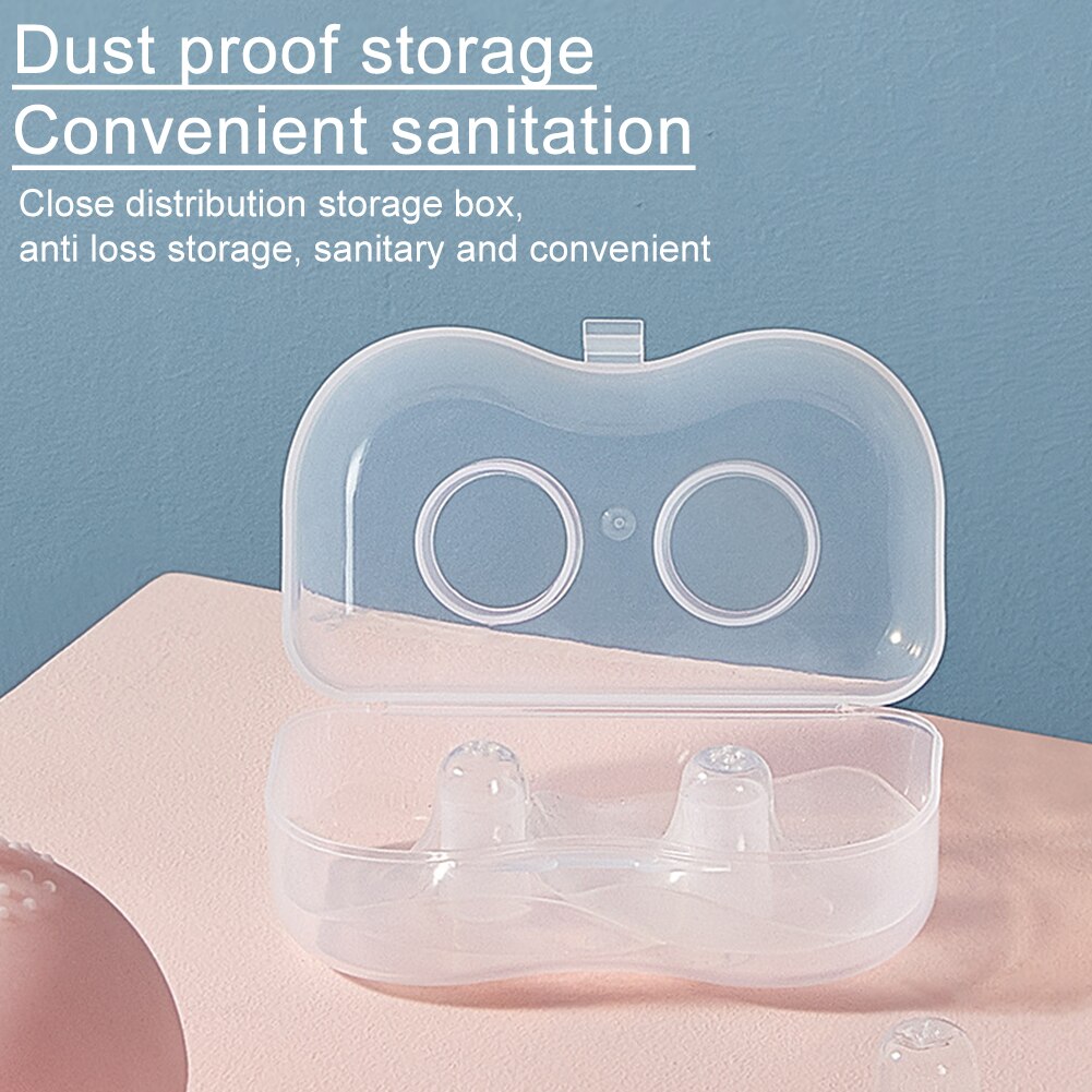 2pcs/set Pacifiers Nipple Shield Easy Clean Soft Silicone Protection Cover For Breastfeeding Milk Extractor Materinity Supply