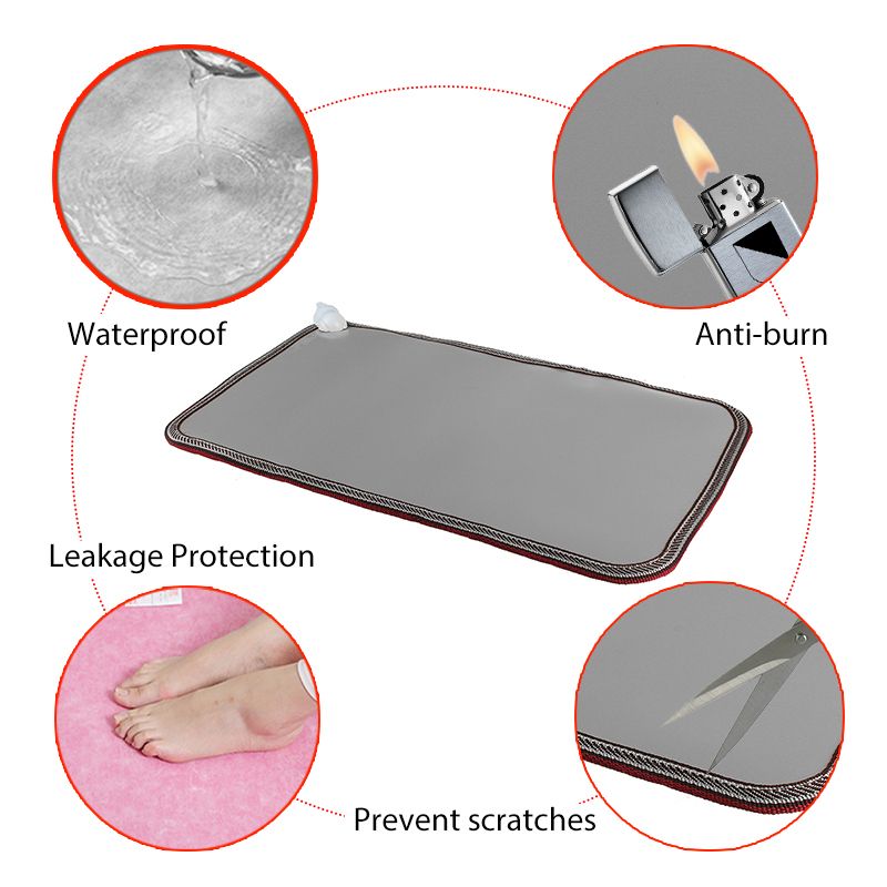 10Gears Foot Warmer Electric Heating Mat 30*50cm Waterproof Heater Pad Winter for Home Office Pet Thermostat Warming Tools
