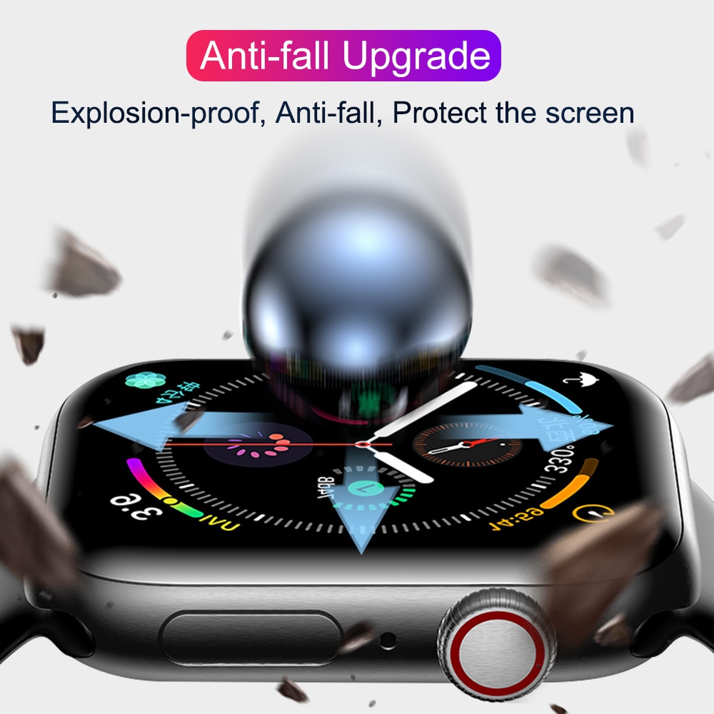 3D Volle Abdeckung Screen Protector Für Apple Uhr 5 4 3 40MM 44MM Nicht Gehärtetem Weichen Glas Film für iwatch 5 Smart Uhr zubehör