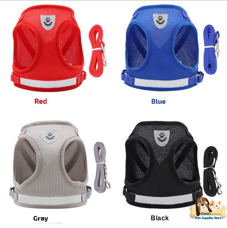 Pets Supplies Puppy Chihuahua Accessories Vest for Small Dog Harness Straps+Leash Lanyard Belt Set Walking Tractor Cheap Product