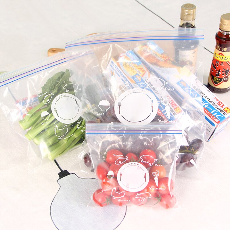 PE Food Fresh Bags Fridge Food Storage Containers Refrigerator Bag Kitchen Fresh Keeping Wrap Ziplock