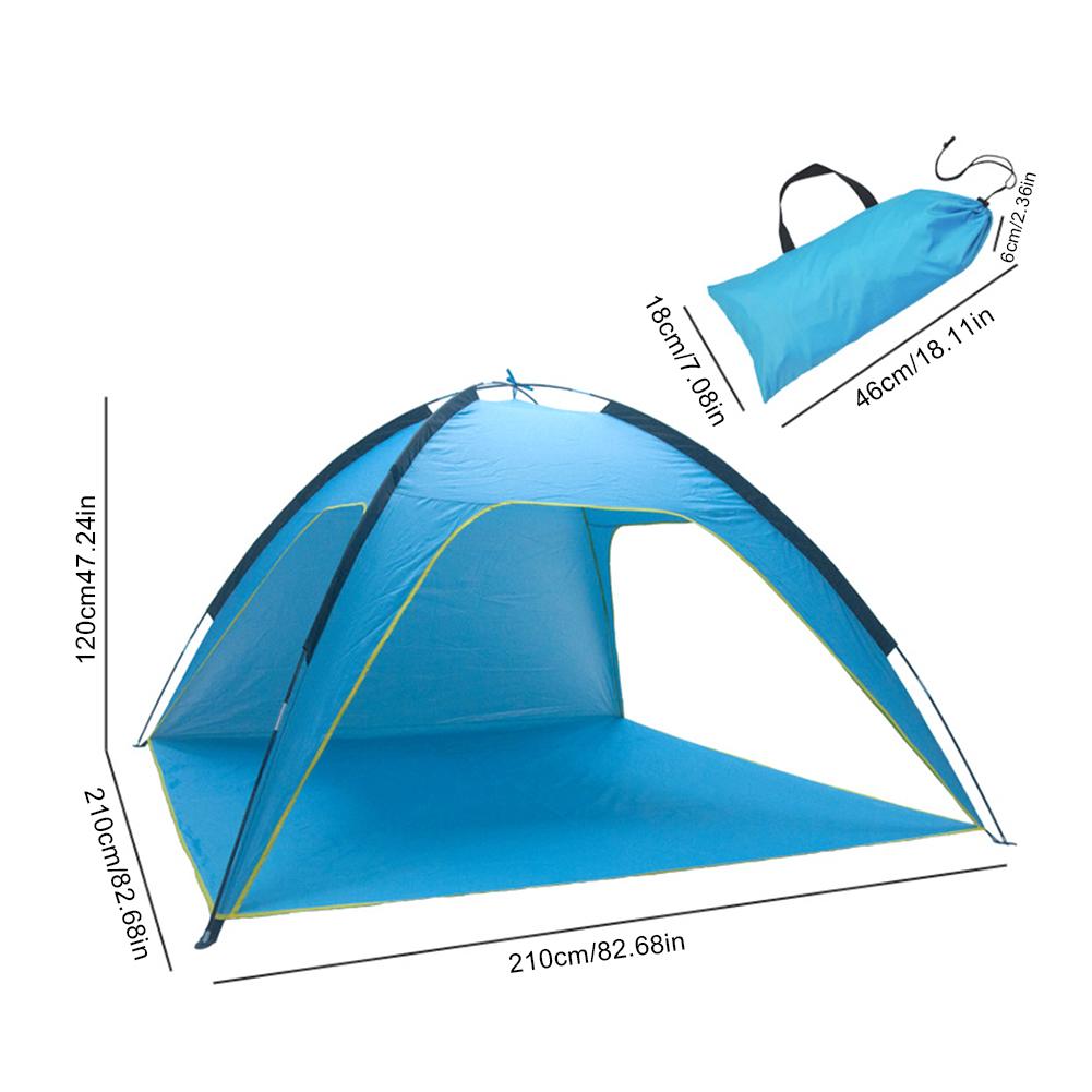 3-4 Person Family Camping Beach Tents Sun Shelter Outdoors Canopy Waterproof Awning Quick Installation Ventilated Tent