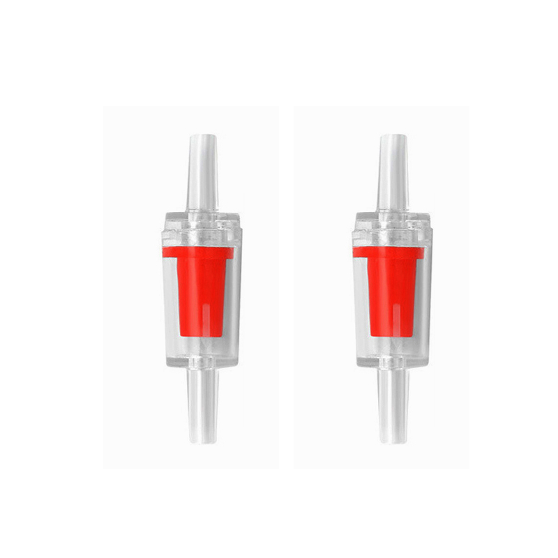 2 stk kontraventil  co2 udstyr 4 x 6mm akvarie  co2 system diffuser vandtank kontrol  co2 modstrøm fisketank tilbehør: 2 stk-rød