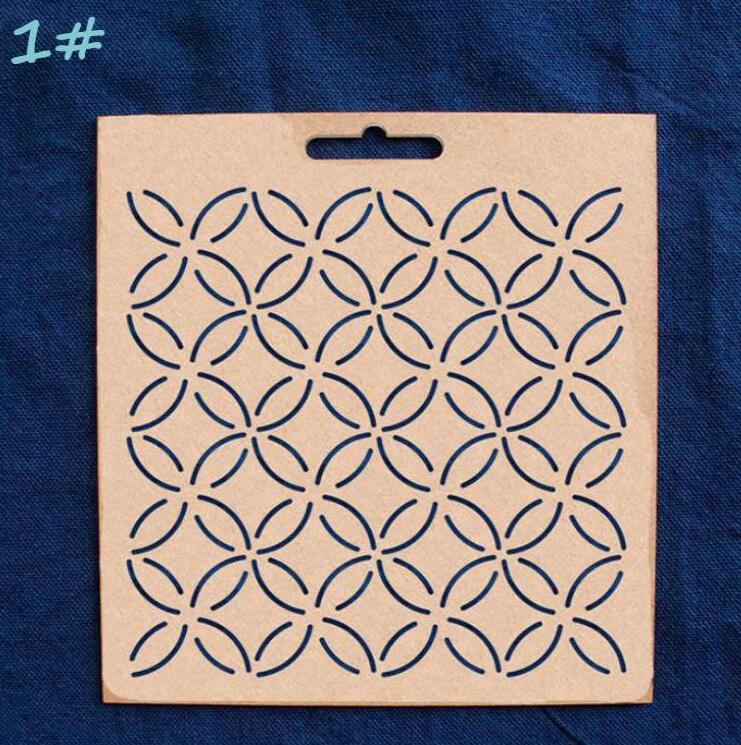 Transparent Big Size Acrylic Template for Cushion Pattern DIY Sewing Sashiko Embroidery Patchwork Pressure Line Template S0007H: NO.1
