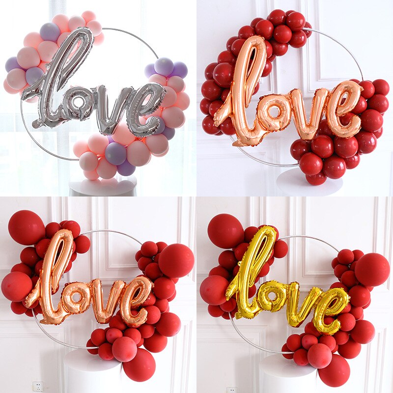 98cm Plastic Balloon Arch Ring Accessories Wedding Birthday Party Baloon Circle Arch Garland Decor DIY Balloon Background Holder