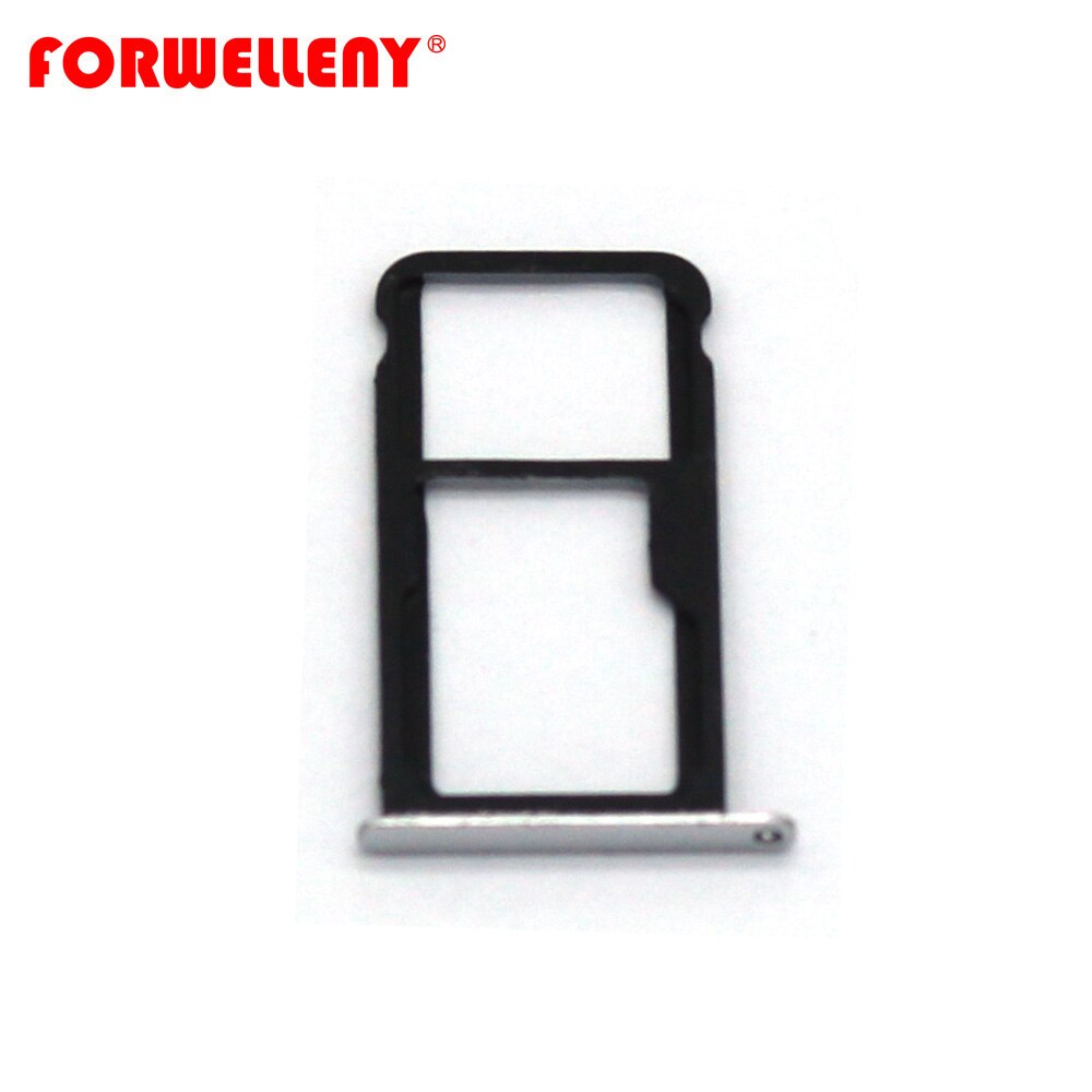 For Huawei GR3 Micro Sim Card Holder Slot Tray Replacement Adapters Black Gold Blue Silver: silver
