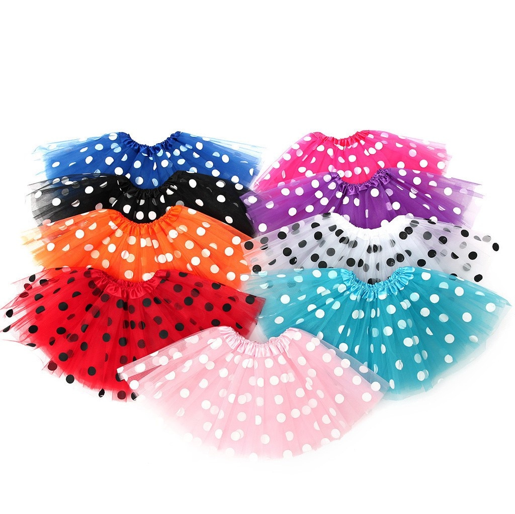 Peuter Kids Meisjes Baby Polka Dot Tutu Rok Tulle Ballet Rok Outfits Kostuum Rainbow Rokken Stijlvolle Baby Meisjes Half-lengte #4