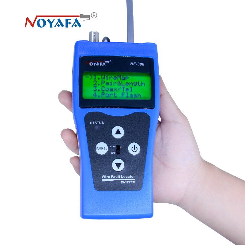 Netzwerk überwachung kabel tester LCD NF-308 Draht Fault Locator LAN Netzwerk Coacial BNC USB RJ45 RJ11 blau farbe NF_308