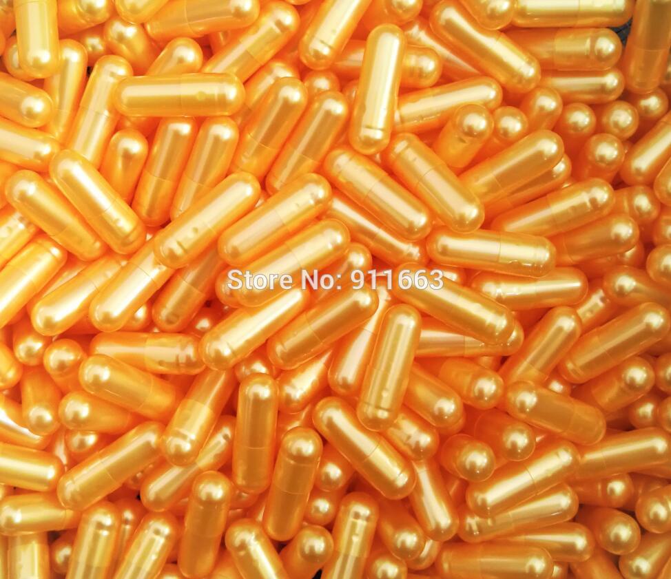 00# Pearl capsule 1,000pcs! Pearl colores Gelati empty capsules ,Hard gelatin empty capsule(joined or seperated empty capsules)!: Pearl Yellow / Seperated capsule