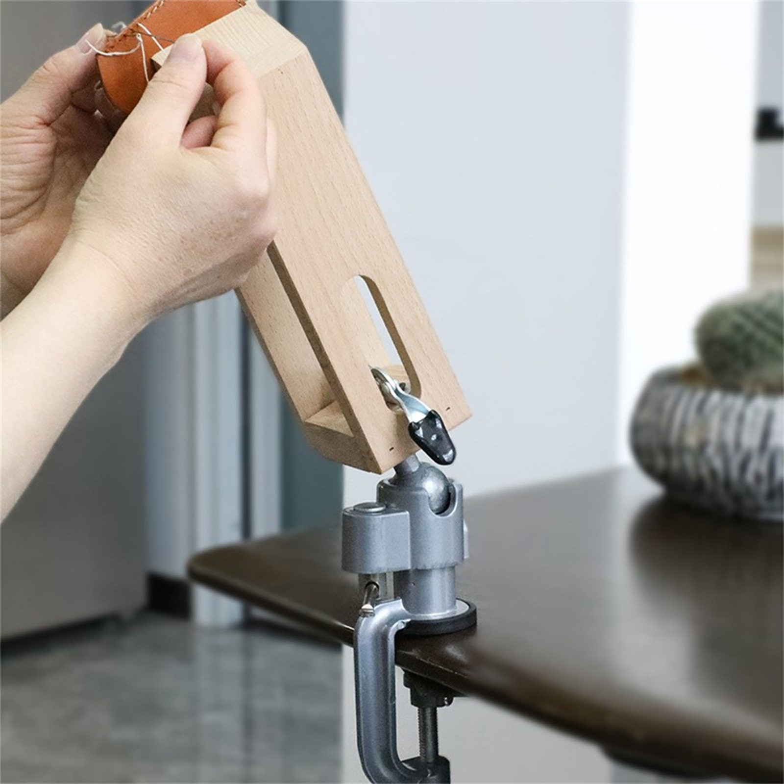 Stitching Pony Lacing Pony Leather Pony Leather Clamp Leather Tools Sewing Clamp Wood Leather Craft Hand Stitching Leather Craft
