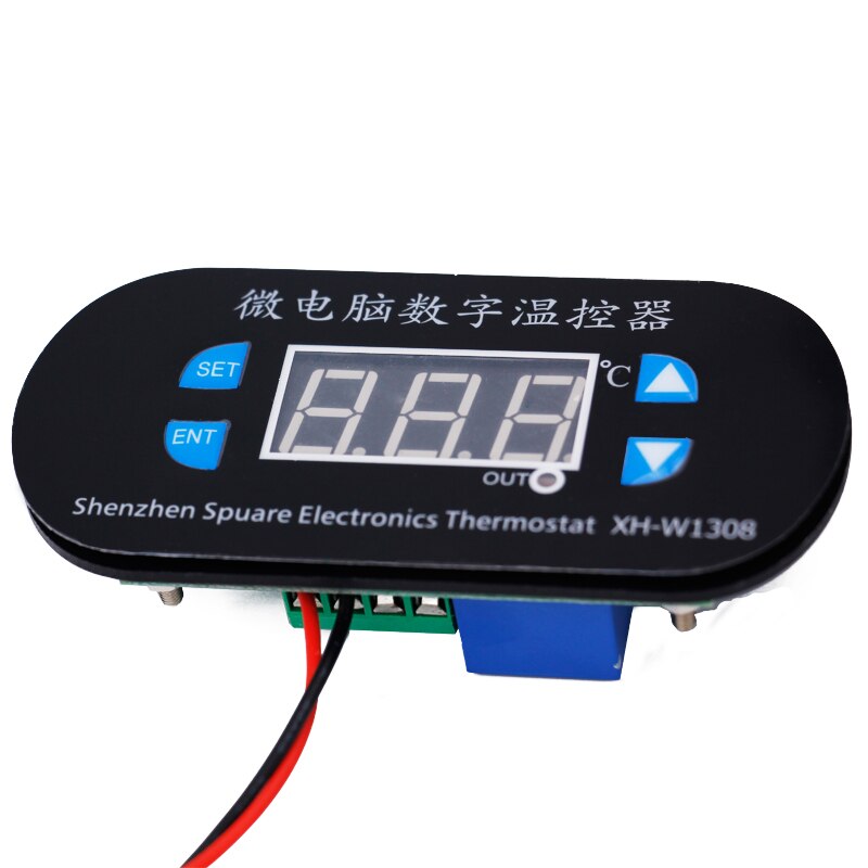 W1308 dc 12v digitale koele warmtesensor temperatuurregelaar instelbare thermostaat schakelaar thermometerregeling blauw licht