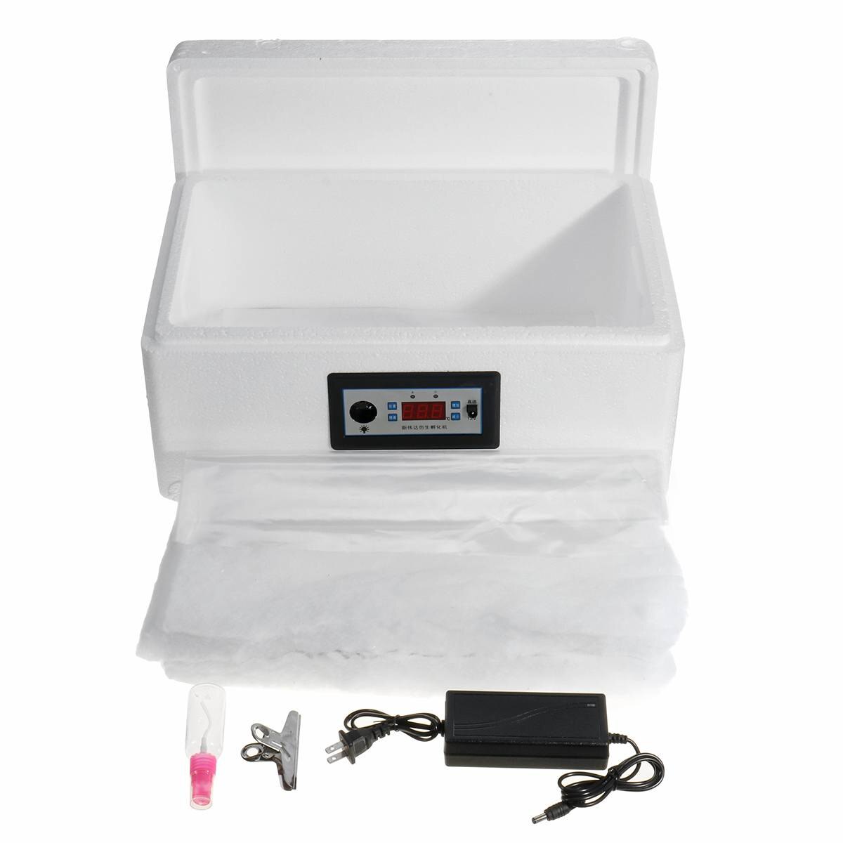 22/42 Eggs Incubation Box Digital Incubator Automatic Suitable for Hatching Snake Lizards Reptile Breeding Box with LED Lighting