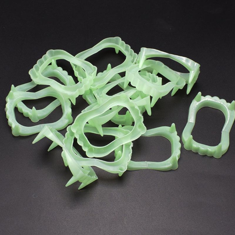 Glow In The Dark Vampire Fangs Plastic Teeth Costume Accessory Party Favors T5EC