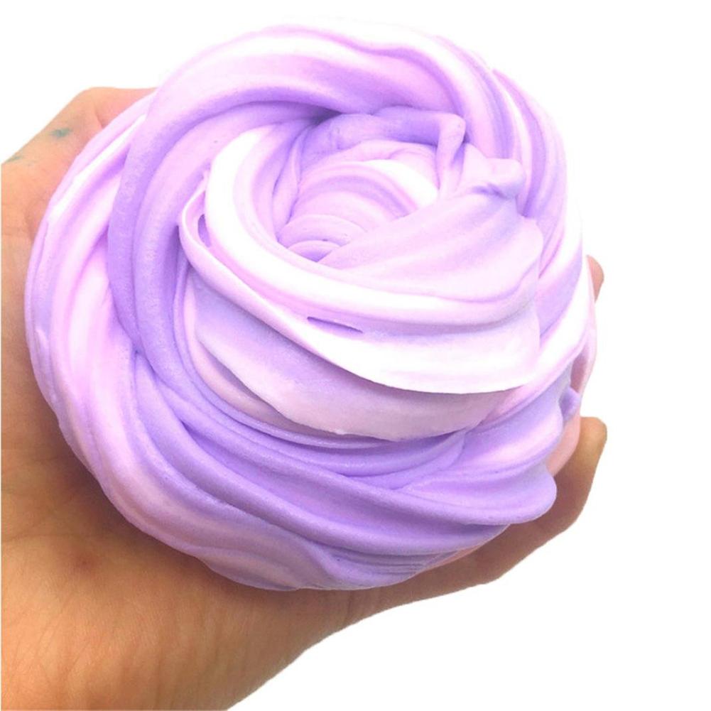 100Ml Slijm Speelgoed Fidget Speelgoed Squishy Squeeze Stress Antistress Multicolor Bitterkoekje Pluizige Slime Voor Kids Volwassenen Slime Charms