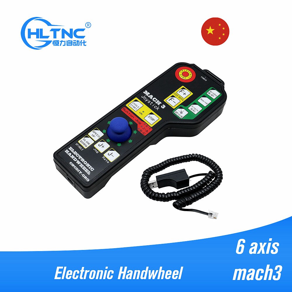 CNC 4 / 6 osi Mach3 ręczny pilot zdalnego uchwyt kontrolkowy USB wisiorek DSP biec truchtem enkodera robić routera CNC: c-6axis