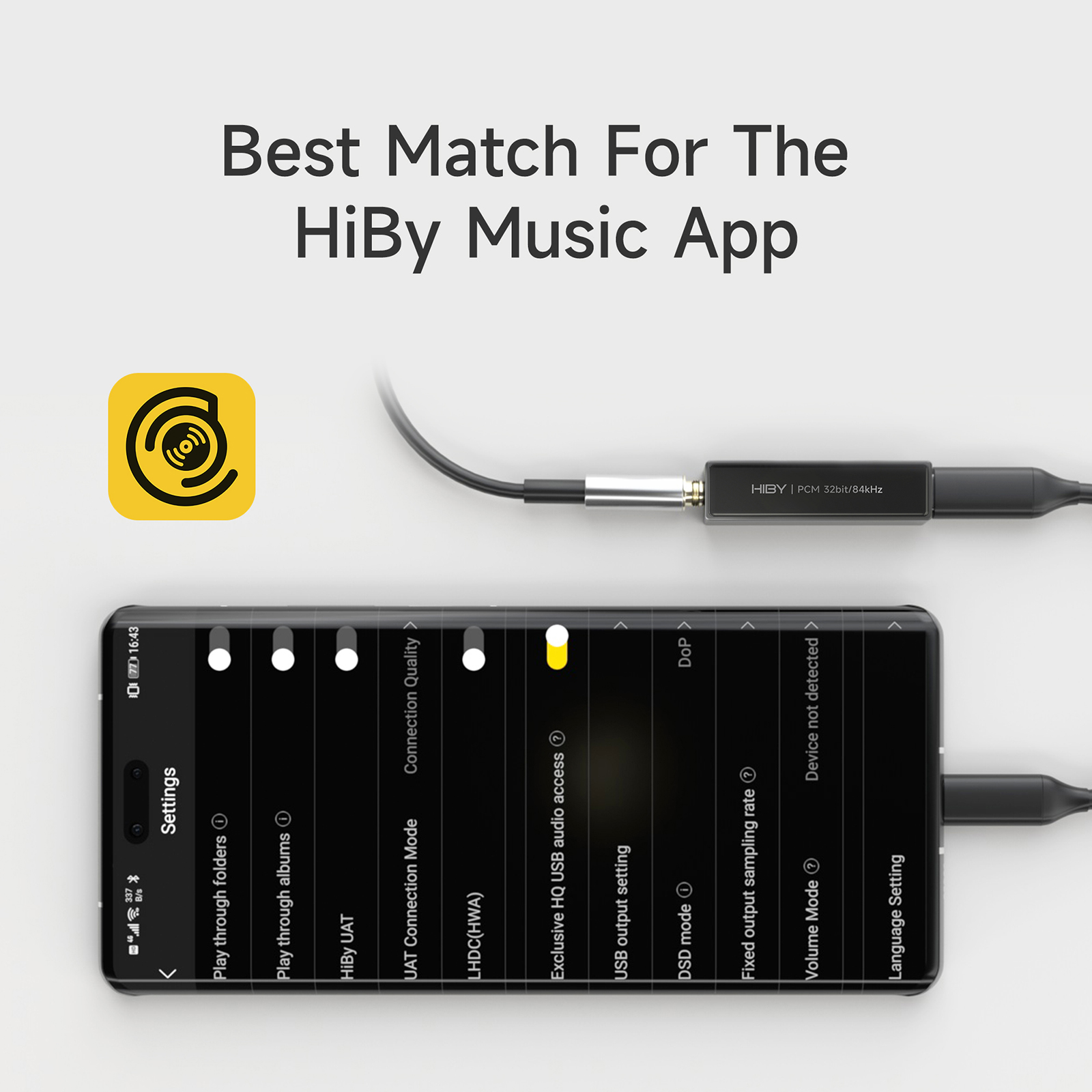 HiBy FC1 tipo C USB DAC auriculares AMP decodificador de Audio HiFi Dongle salida de 3,5mm PCM384kHz/32bit CS46L41 para Android iOS Win10 Mac
