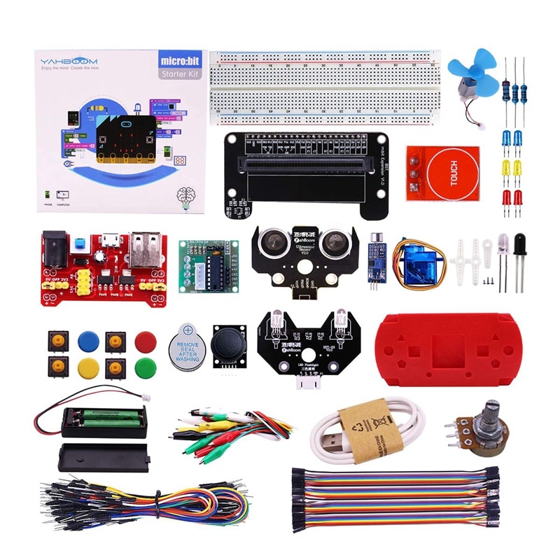 Micro: bit starter læringssæt til børn bbc micro-bit board grafisk programmerbar stamme legetøj elektronisk kit til 8+  børn med 23: Default Title