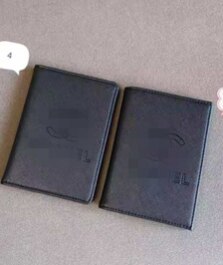 Mode Mannen Vrouwen Reizen Lederen Beschermhoes Pakket Kaarthouder Bloemen Protector Paspoort Portemonnee Credit Paspoort Kaart: Khaki