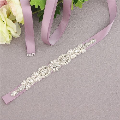 ZMS43 Rhinestone Belt Wedding Belt Evening Dress Belt Bridal Belt Bridesmaid Sash Sparkly Belt Belt for Evening Party Prom Gown: antique violet