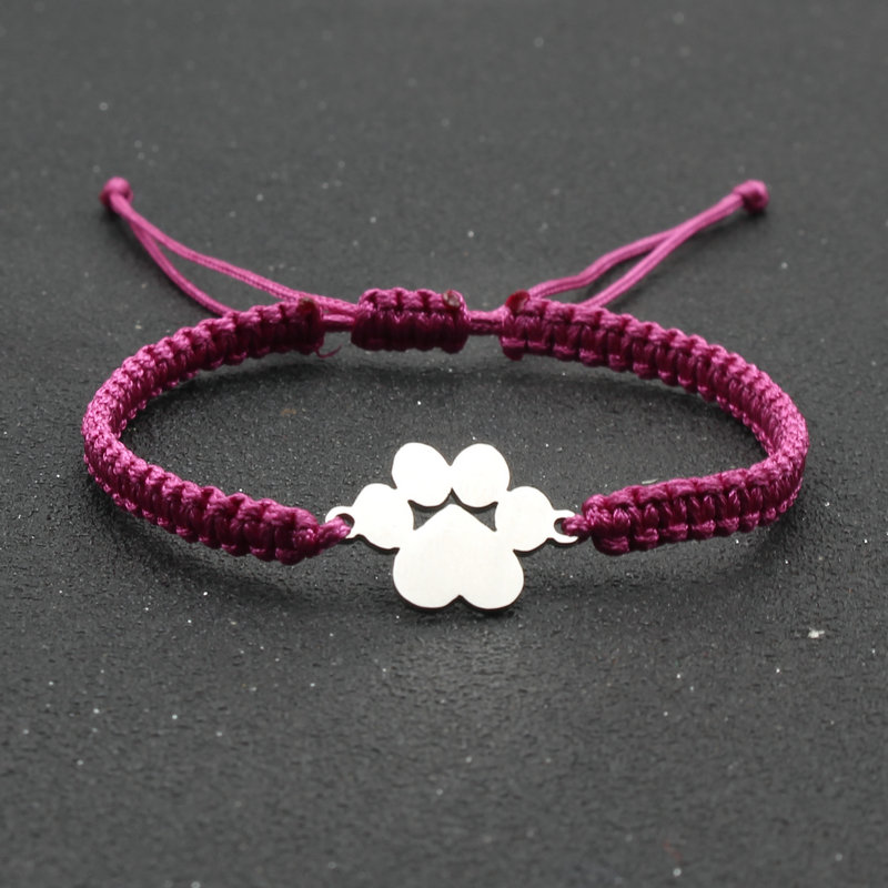 Roestvrij staal Bear Claw bedelarmband Lovers' Lucky handgemaakte gevlochten verstelbare vriendschapsarmbanden voor dames heren koppels: Donker Goud