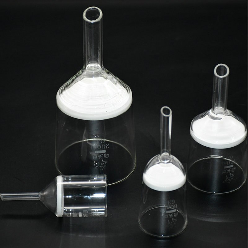 Embudo de núcleo de arena reemplazable para laboratorio químico, embudo de filtro Sintered de vidrio G3(G1/G2/G4/G5), capacidad de 100ml, 1 unidad
