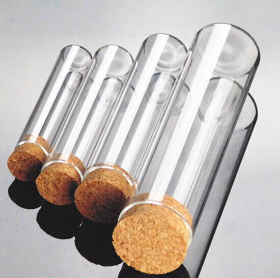 5 STKS Mini Kleine Tiny Lege Clear Lege Wishing Flesjes met Kurk Flessen Potten Containers 30*75mm 35.0 ML