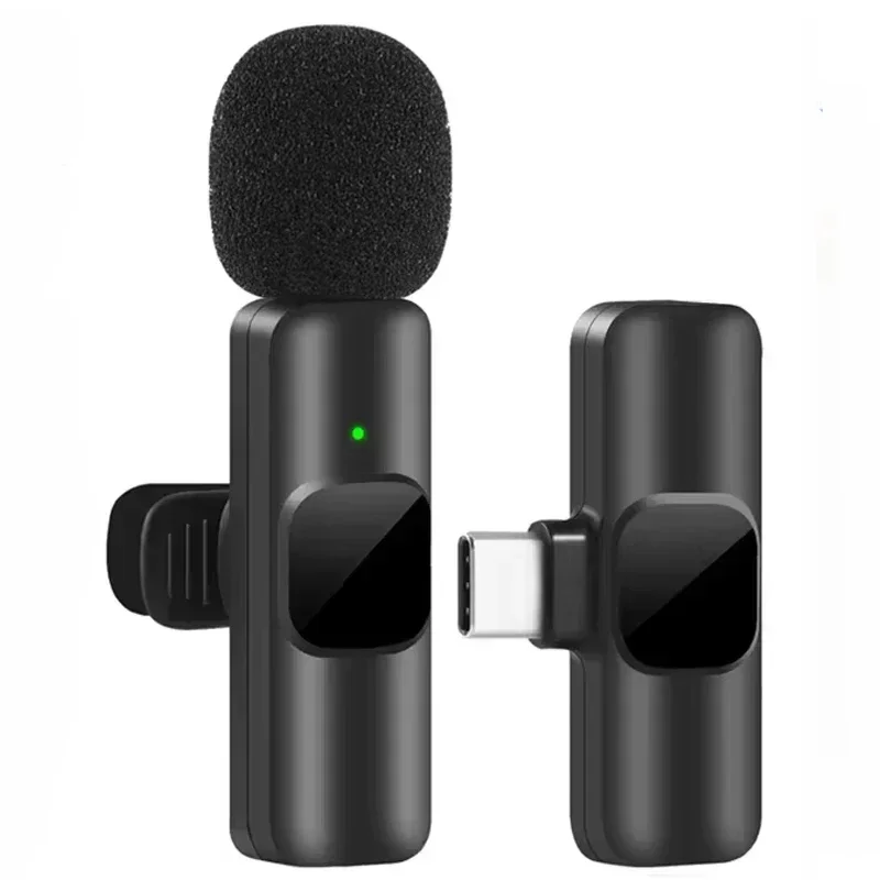 NEUE kabellos Lavalier-mikrofon Audio- Video Aufnahme Mini Mic Für iPhone Android Laptop Live Spielen praktisch Mikrofon: Orange