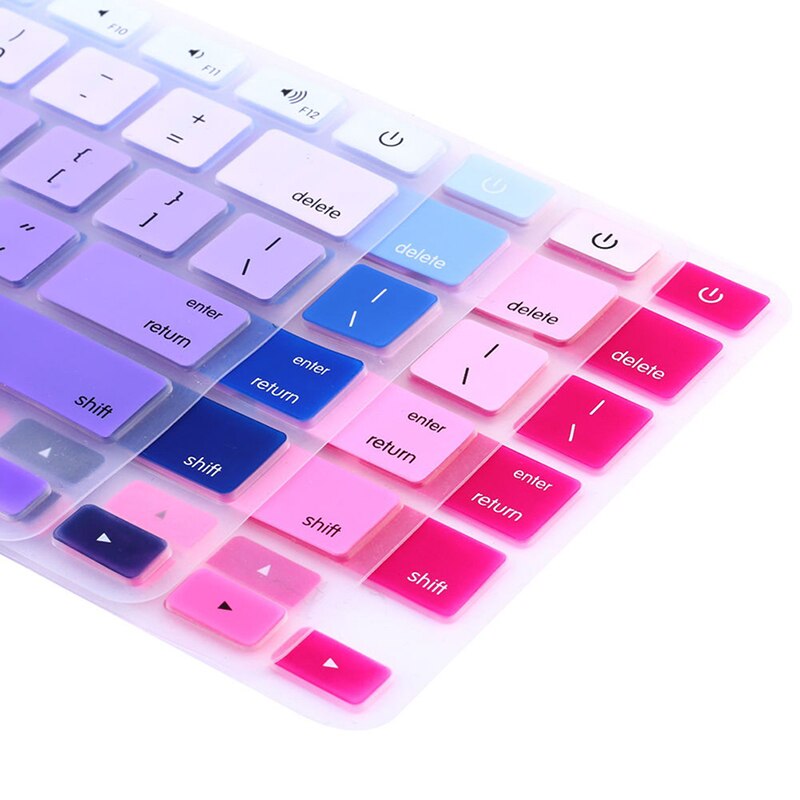 Regenbogen Silikon Tastatur fallen Abdeckung Haut Schutz für iMac Macbook Profi 13 "15" Abdeckung Schutz