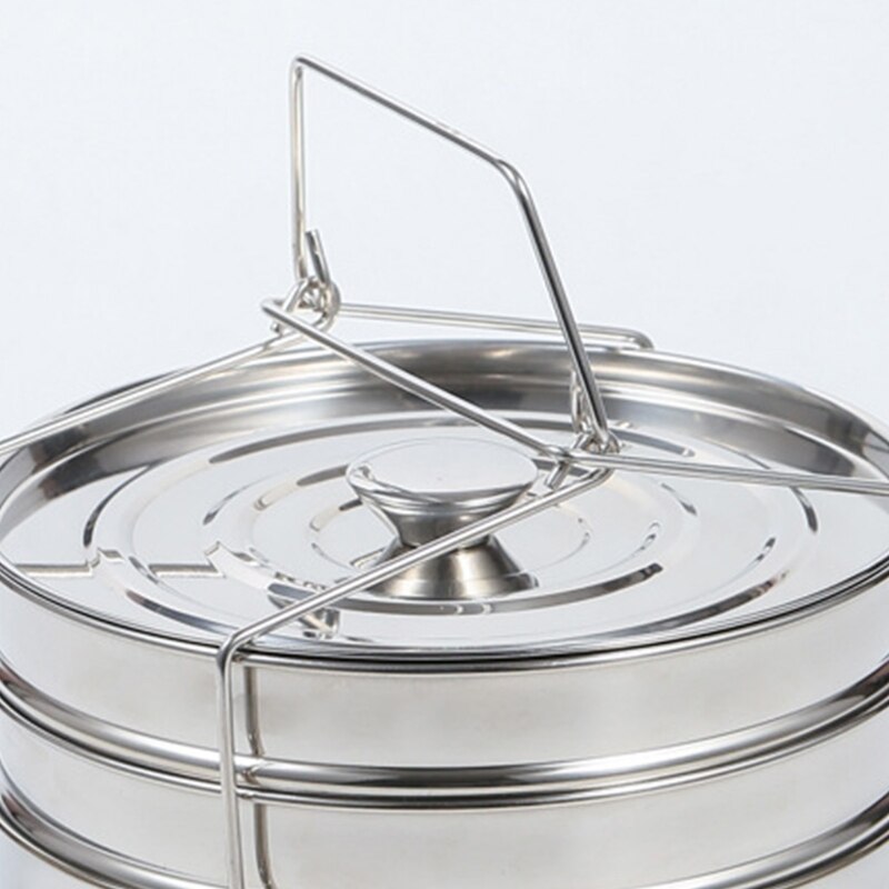 Vaporera de doble capa de acero inoxidable 304, cesto funcional múltiple, olla mediana, para hornear, cazuela, maceta para Fideos