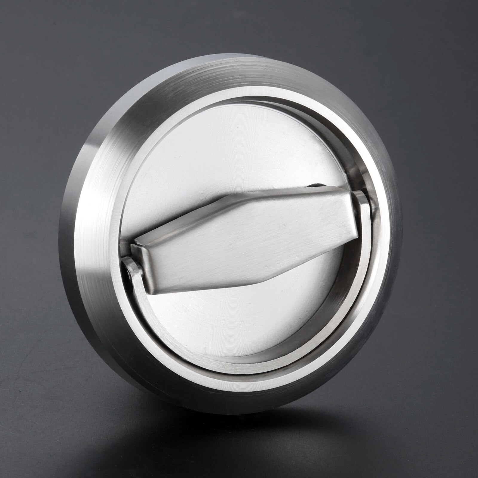 1pc Silver Invisible Cup Handle Hidden Door Cabinet Drawer Pulls Stainless Steel Furniture Round Recessed Pull Handle