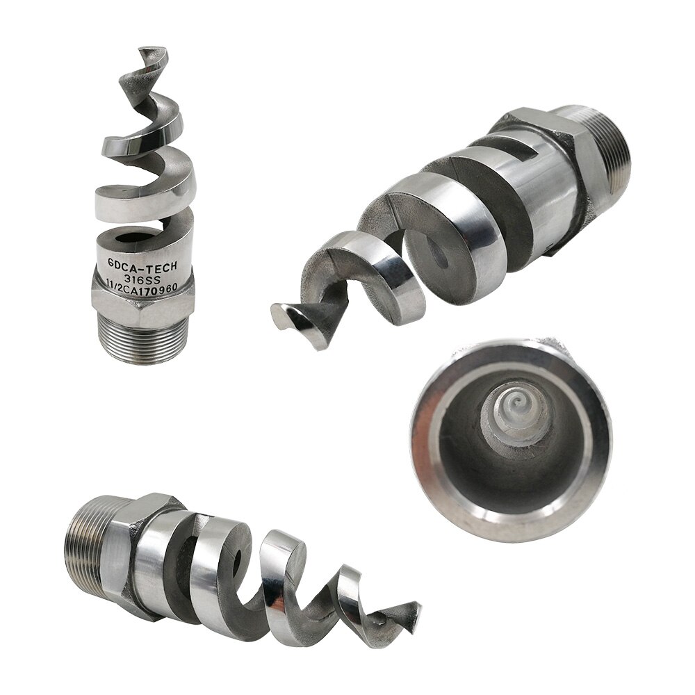 All Size 316L Stainless Steel Spiral Jet Nozzle Industrial Spray Dust Remove Nozzle Full Cone Spiral Nozzle for Garden