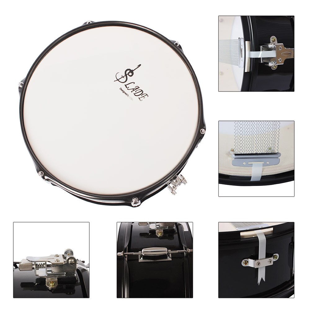 Snare Drum Head 14 Inch with Drumstick Drum Key Strap for Student Band